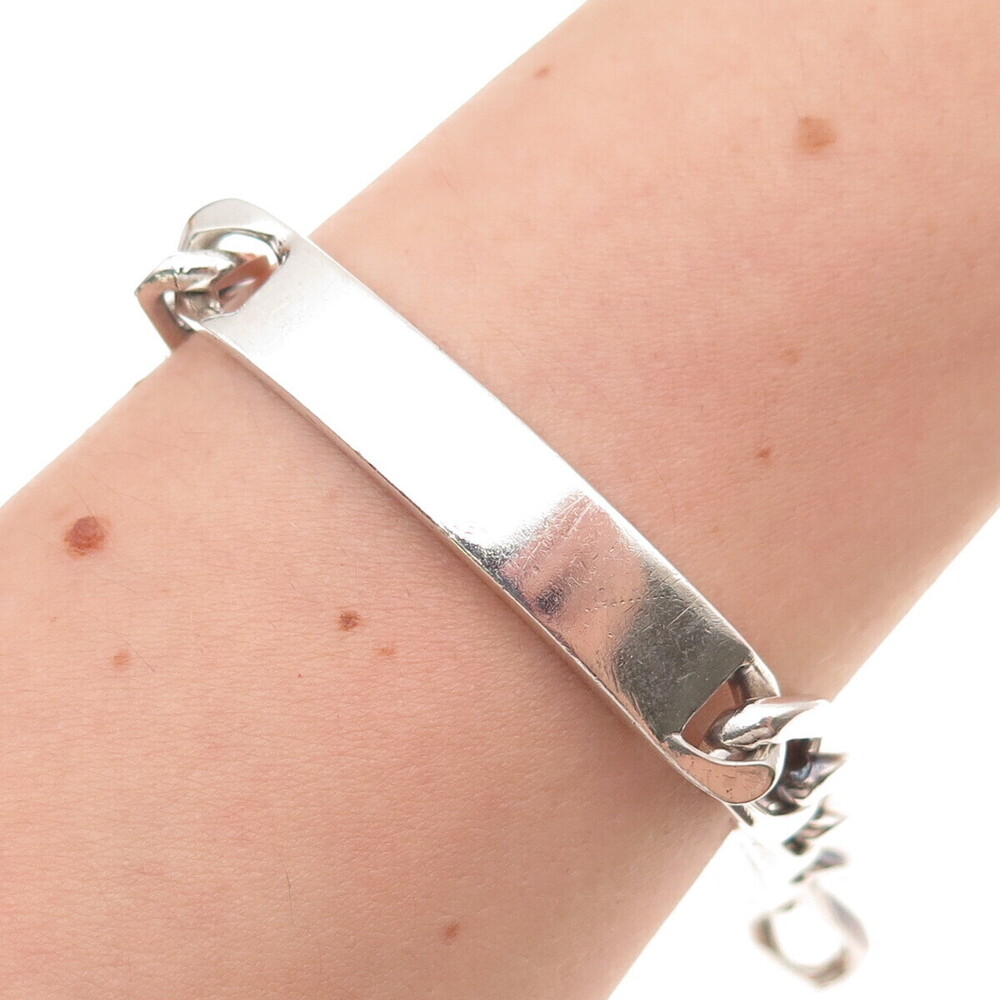 Tiffany & Co. 925 Sterling Silver Vintage Cuban Link ID Bracelet 6.75"